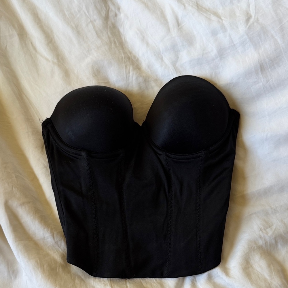 Victoria's Secret Back Off Baby Low Back Bustier Push Up Shapewear 34D - Picture 2 of 6